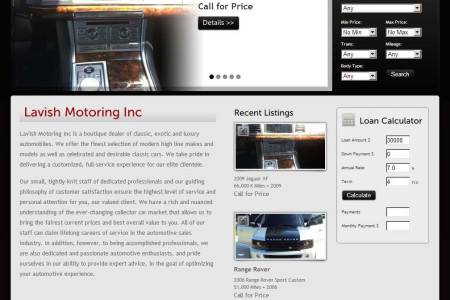 Lavish Motoring, Inc Homepage